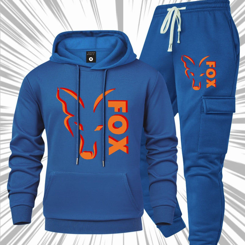 Men's Casual 2pcs Set, Fashion Long Sleeve Streetwear Hoodie.