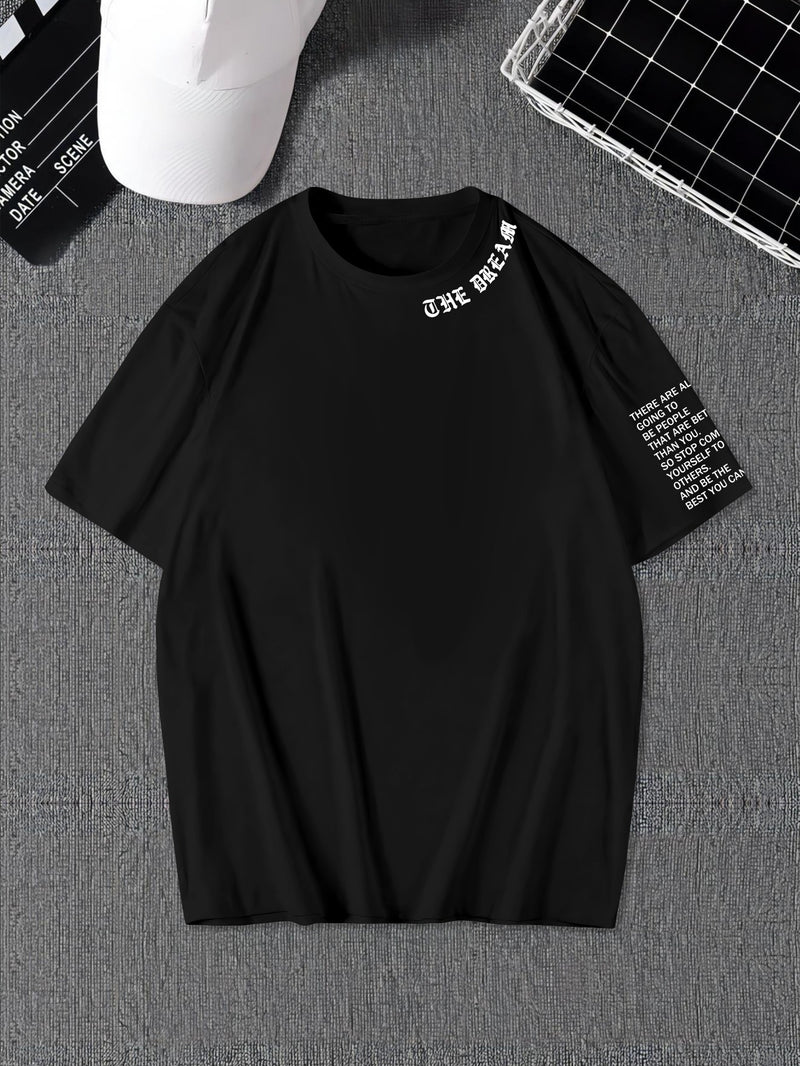 Men's Graphic Print Round Neck Short Sleeve, a Gift for Boyfriends.