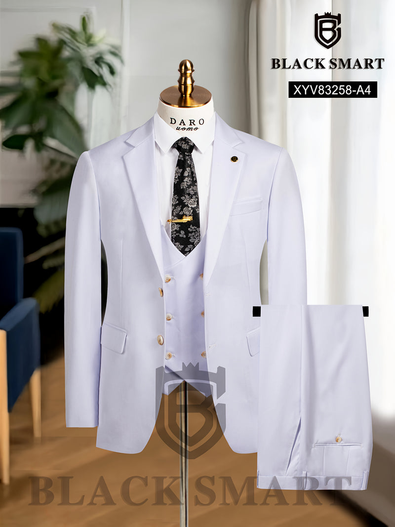Business Casual 2-Button 3pcs Suit Set.