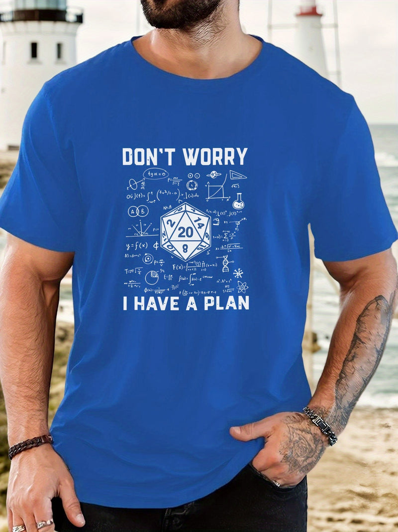Men's Graphic T-Shirt - Casual Crew Neck, Short Sleeve.