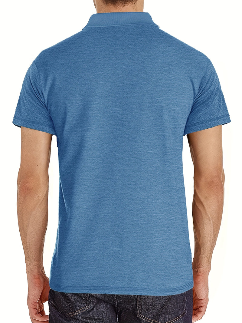 Men's Plaid Collar Pocket T-shirt.