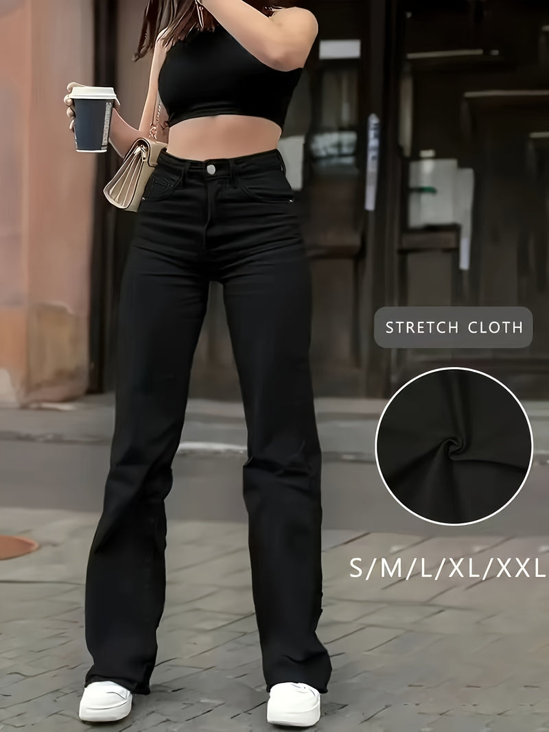 Women’s Black Stretch Butt-Lifting Waist-Cinching Horseshoe Jeans.