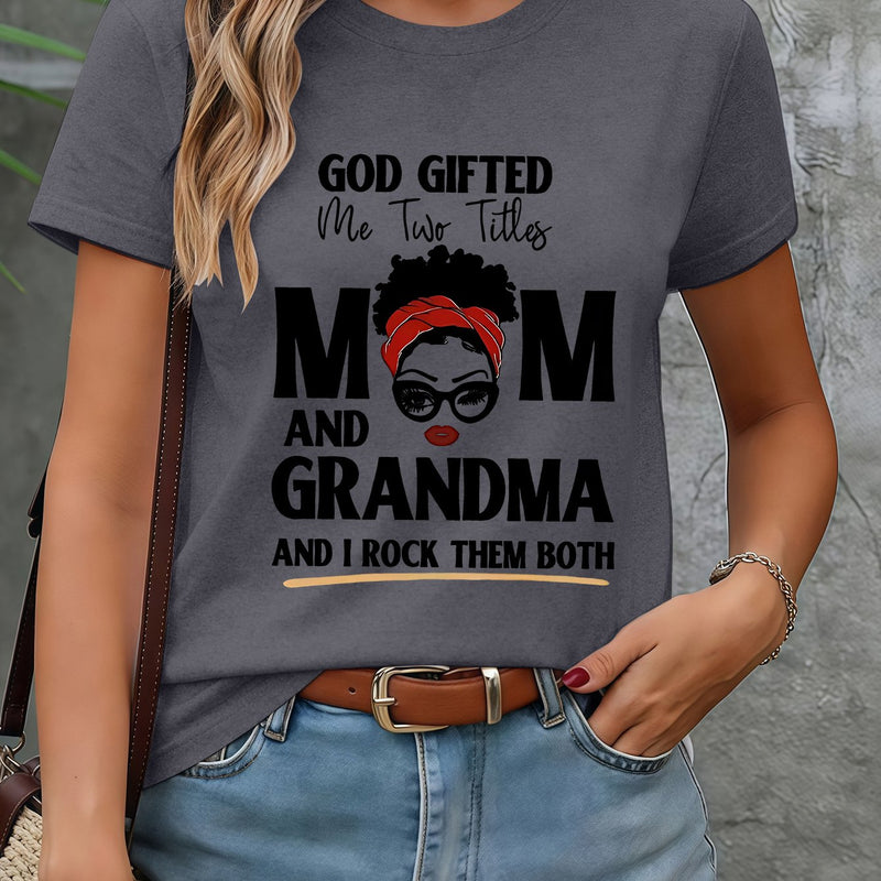 Women's T-shirt with a Printed Silhouette of a Woman.