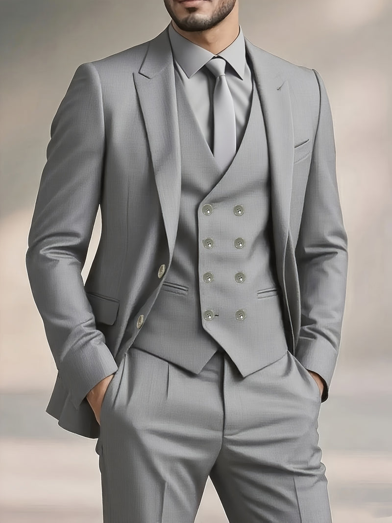 Men's Three-Piece Suit Set Including a Suit.