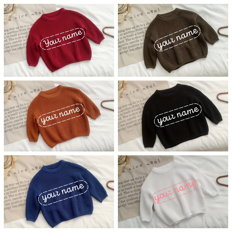 Customizable Girls' Casual Sweater.