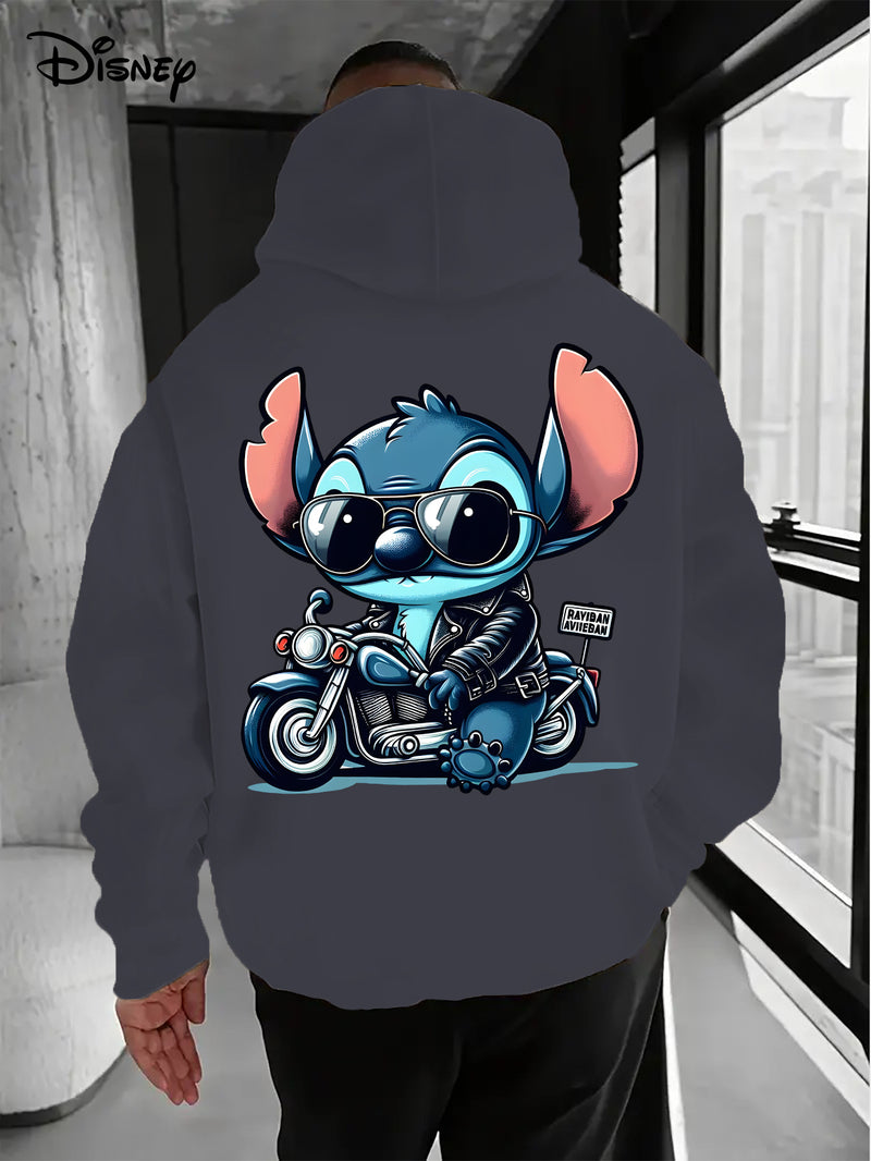 Disney Hoodie - Men's Stitch Driving Cartoon
