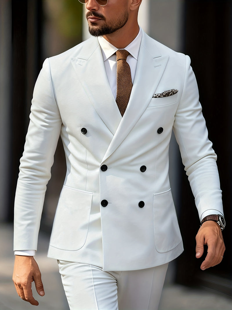 2pcs Luxury Classic Men's Suit Set.