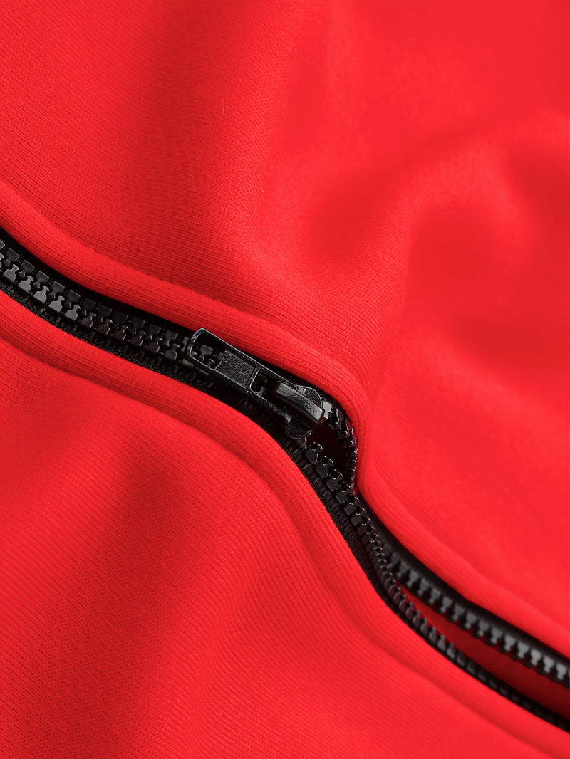 Men’s New Trendy Fashion Zip-Up Hoodie and Loose Cargo Pants.