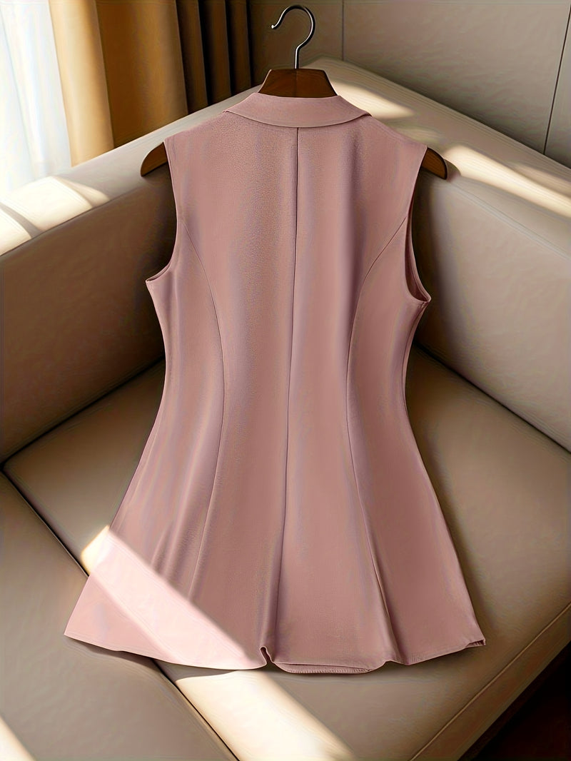 Ladies New Spring, Autumn And Winter Business Elegant Lapel Suit Vest.