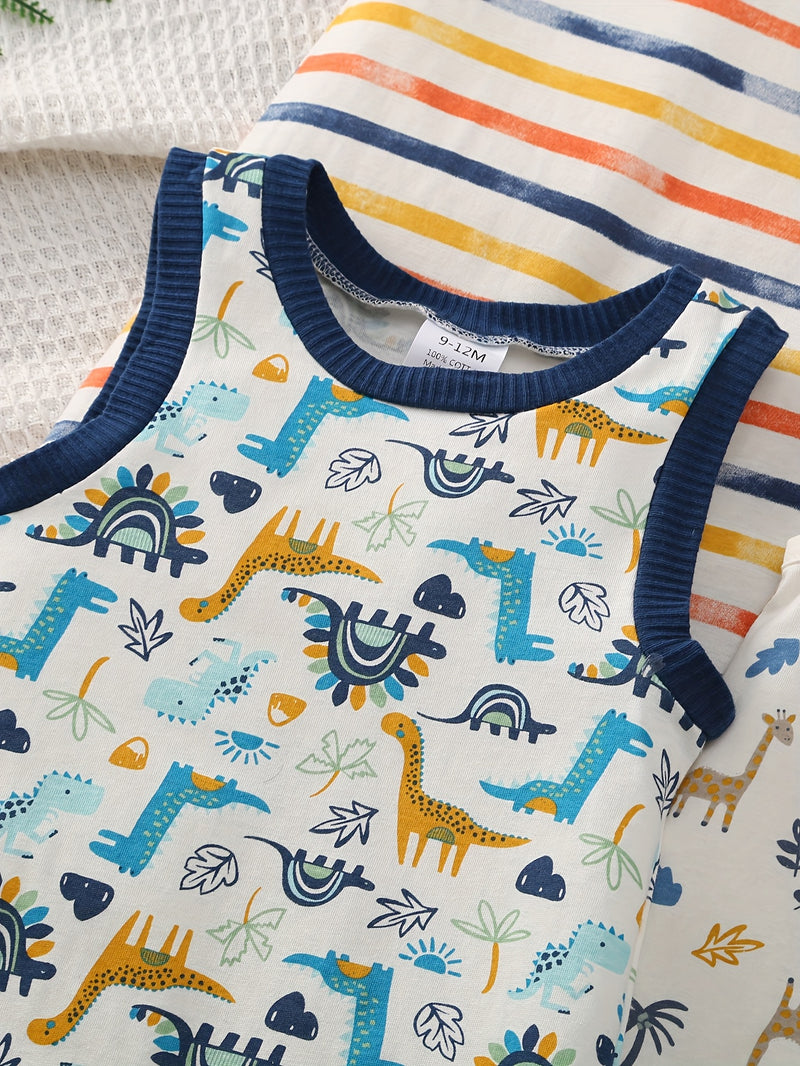 A Summer Comfortable Four-Piece Set Featuring Sleeveless Designs.