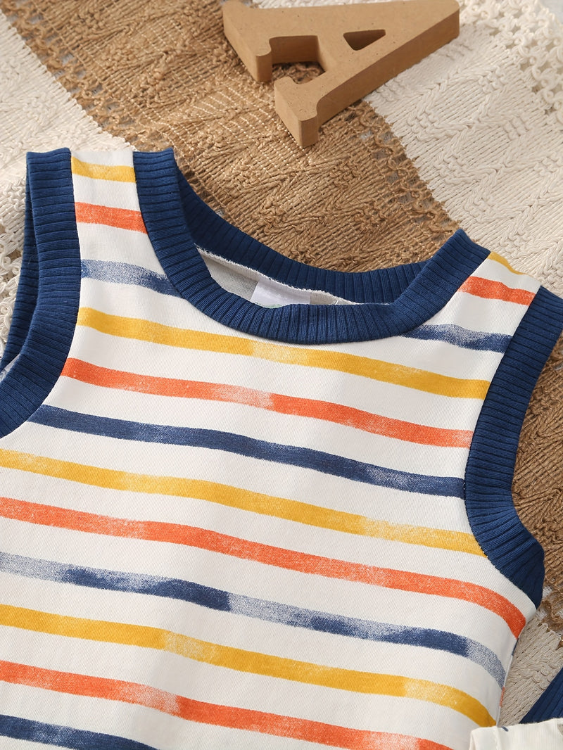 A Summer Comfortable Four-Piece Set Featuring Sleeveless Designs.