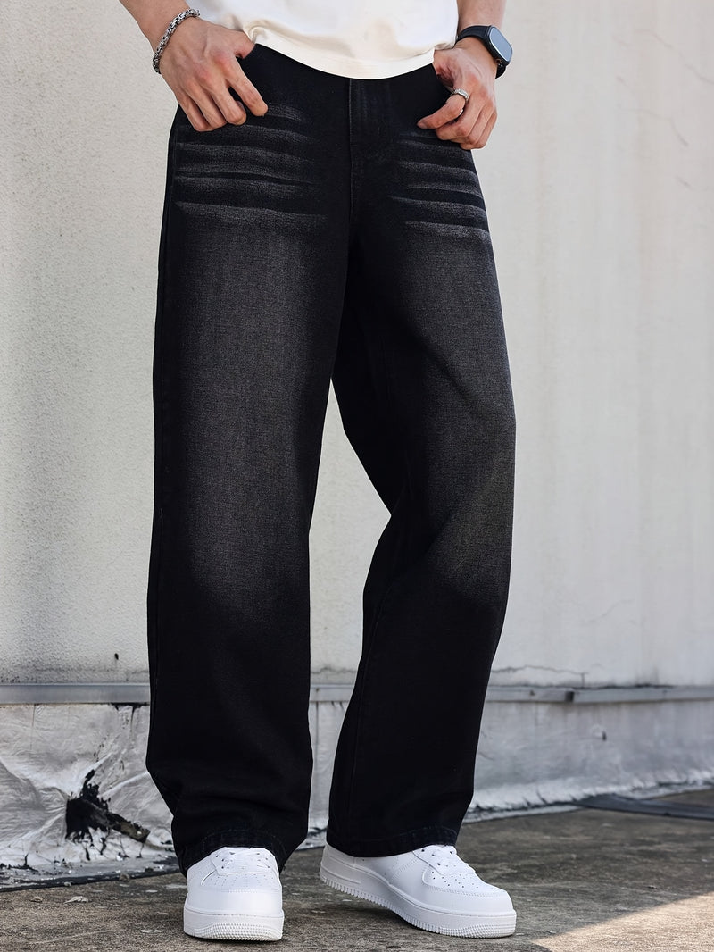 Men's Stylish And Comfortable Straight-Leg Jeans.