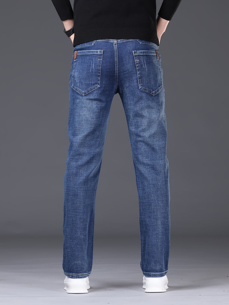 Men's Stretch Slim Straight-Leg Jeans for Spring And Autumn.
