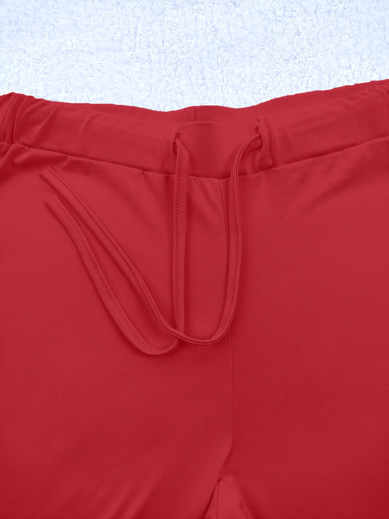 European and American Women's Fashion Flared Straight-Leg Pants.