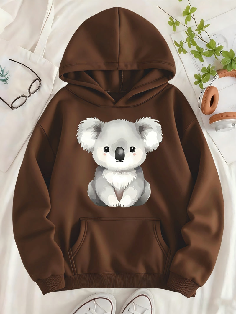 Women's Hooded Pullover with Pocket.