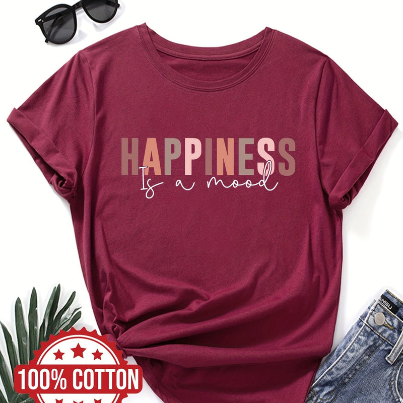 Women's Crew Neck T-Shirt Short-Sleeved.