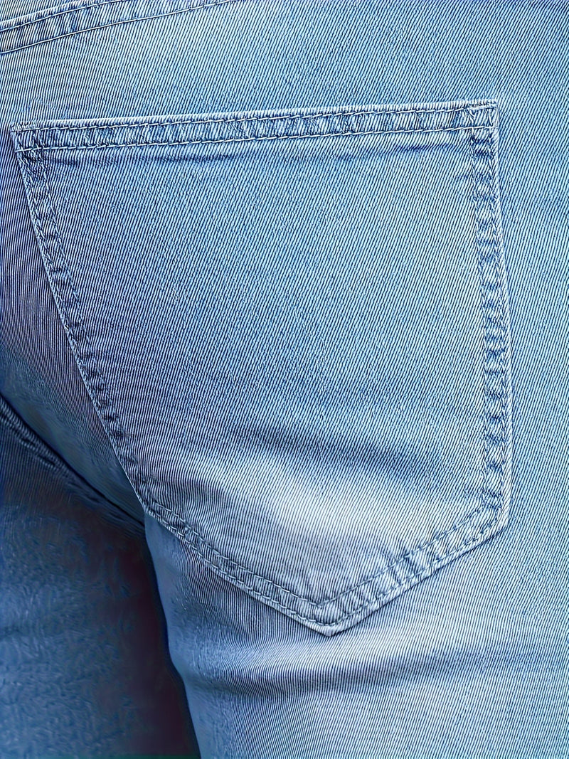 Fashionable blue stretch Men's jeans.