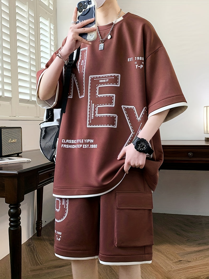 Sportswear Set, Youth Student Casual Two-Piece Outfit.