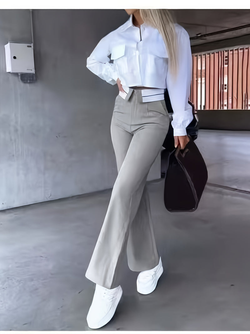 Women's Elegant and Stylish Casual Commuter Color-Matching Outfit Set.