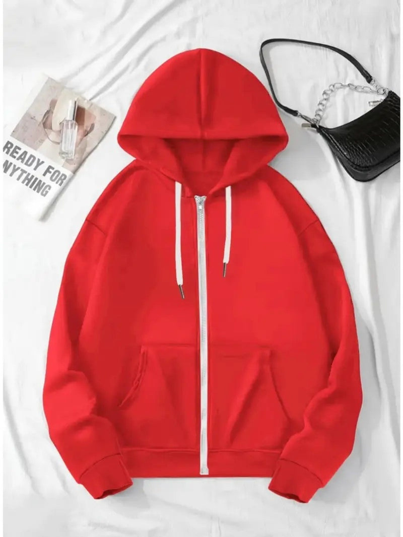 Hooded Sweatshirt with Angel and Demon Print.