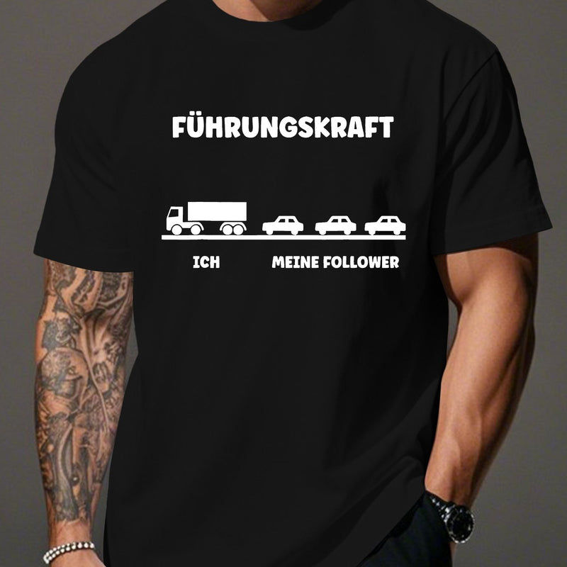Men’s Humorous German Crinkle Plus Size T-Shirt.