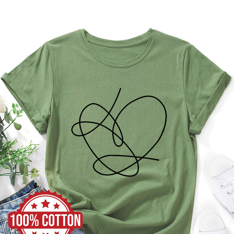 Women's Minimalist Modern Abstract T-Shirt.