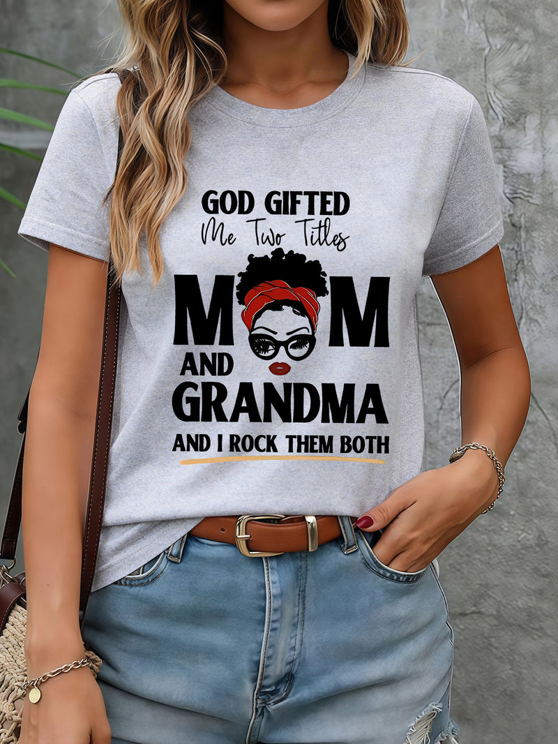 Women's T-shirt with a Printed Silhouette of a Woman.