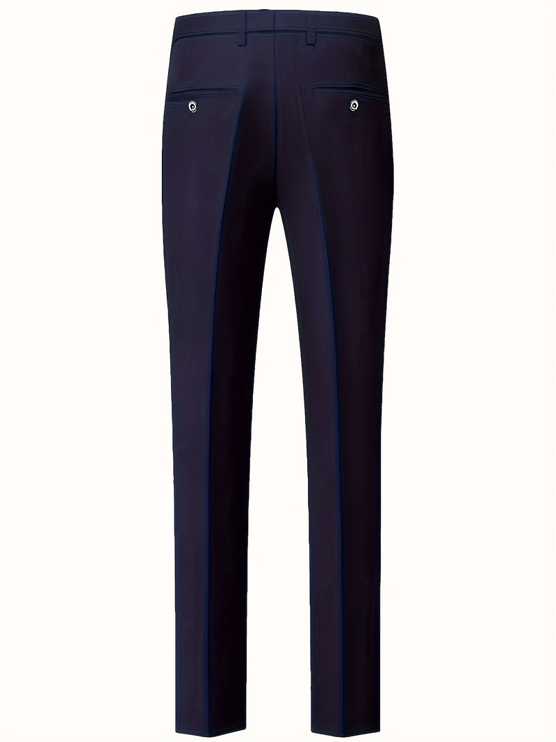 Men's 3pcs Suit Set: Jacket + Vest + Pants, Business Casual.