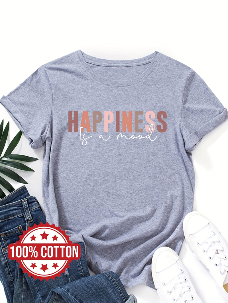 Women's Crew Neck T-Shirt Short-Sleeved.