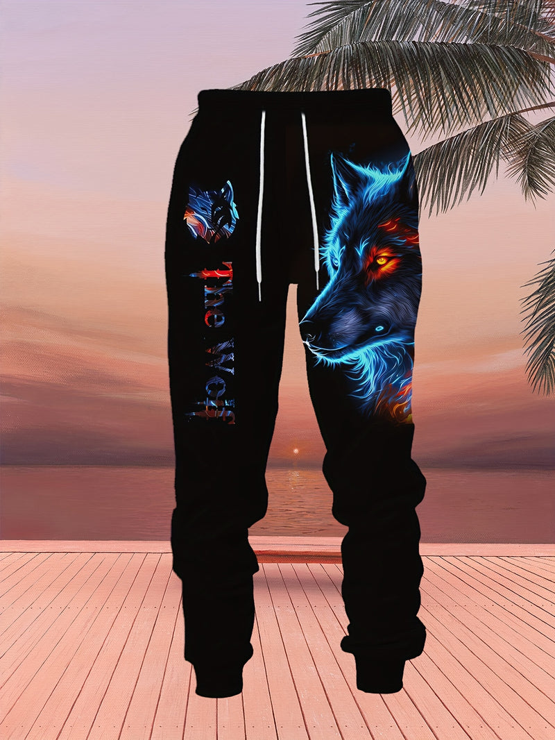 Red Double-Eyed Wolf Pattern Stylish and Comfortable.