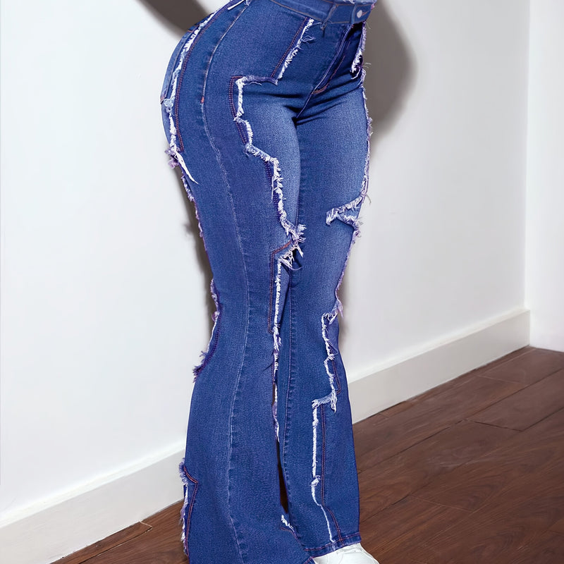 Women's Primitive Stitched Detail Flared Pants.