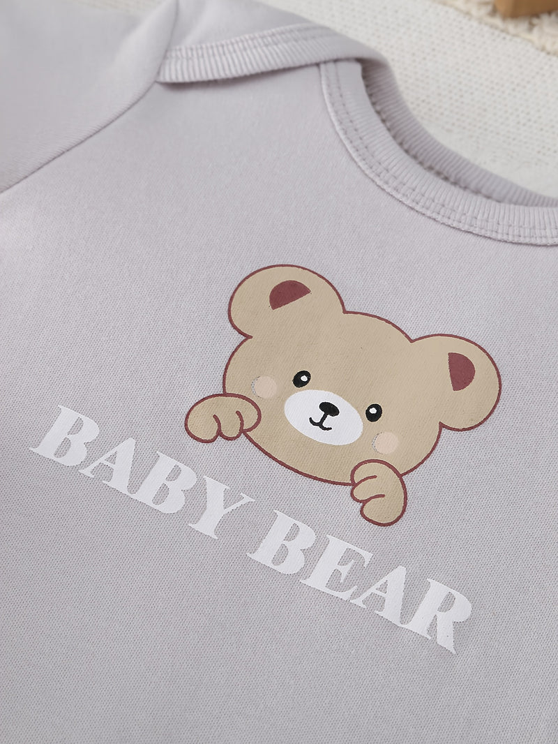 Newborn Unisex Triangle Romper Crawling Outfit, Cute Style 5pcs Set.