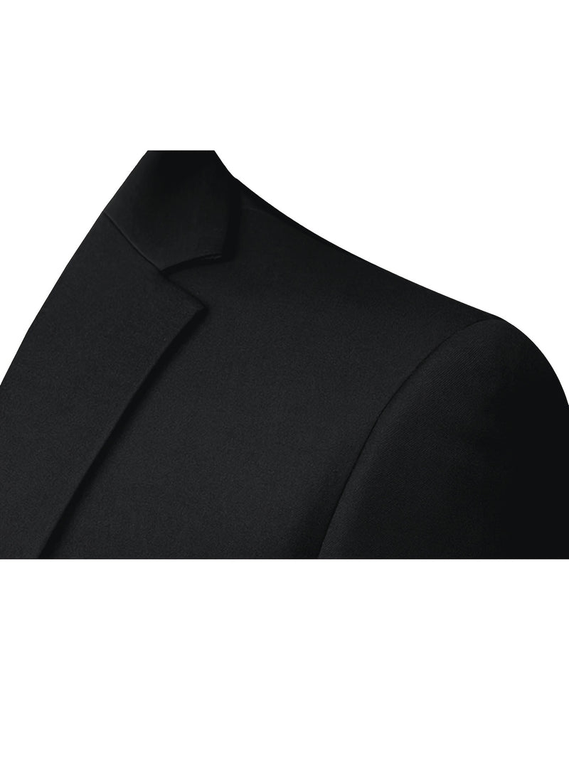 A Luxurious Classic Men's Solid Color Suit Set.
