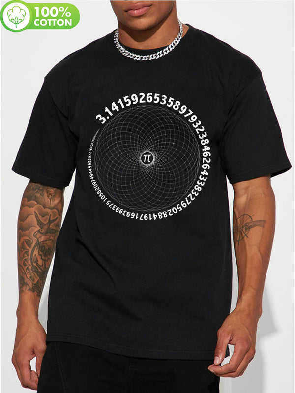 Men's Sacred Geometry Pi Day T-Shirt.