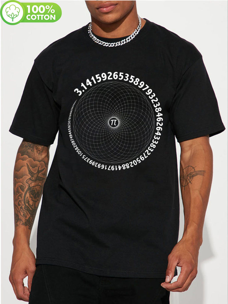 Men's Sacred Geometry Pi Day T-Shirt.