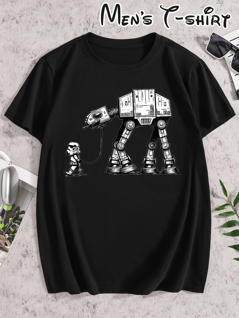 Star Wars AT-AT Walking Machine Fun Printed T-shirt for Men.