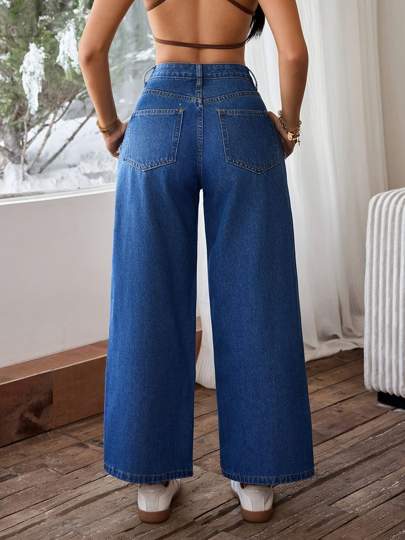 Women's Straight-Leg Wide-Leg Jeans.