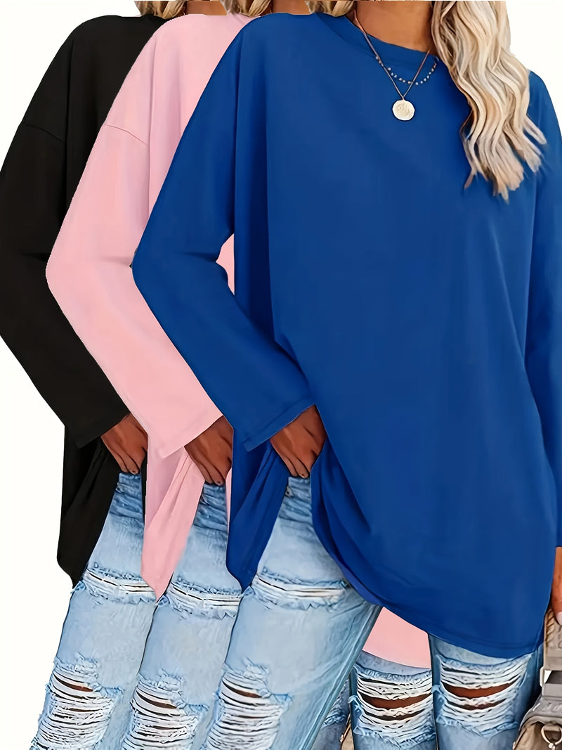 Spring and Autumn Women's Fashion Casual Loose Versatile 3pcs Set.