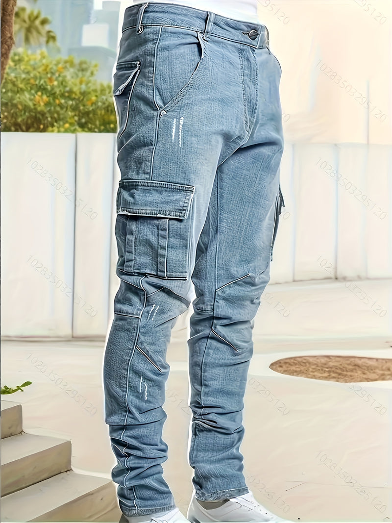 Men's Stylish Long Pants with a Trendy Casual Design.
