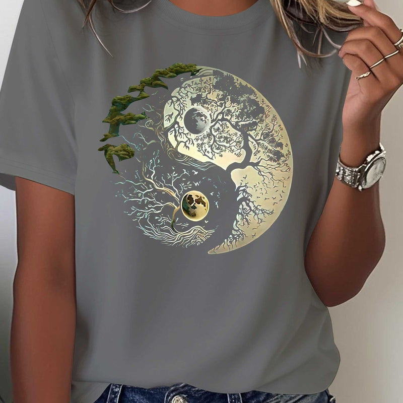 Women's Tai Chi Yin Yang Symbol T-Shirt.