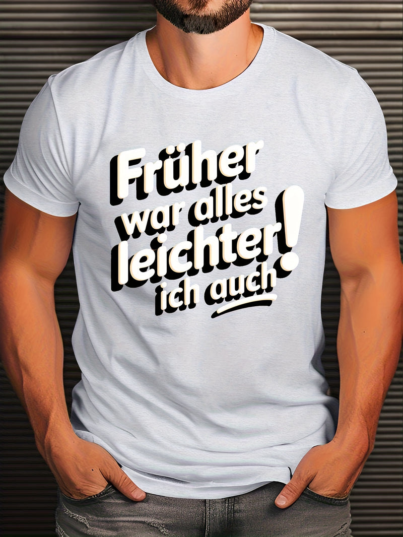 Men’s T-Shirt Playful German nostalgic typography Crinkle.