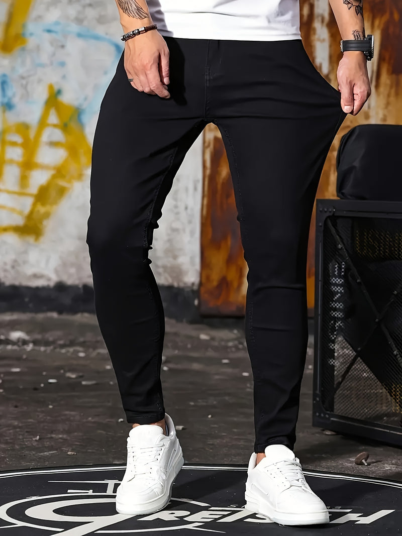 Fashionable Casual Men's Jeans in Black And Blue.