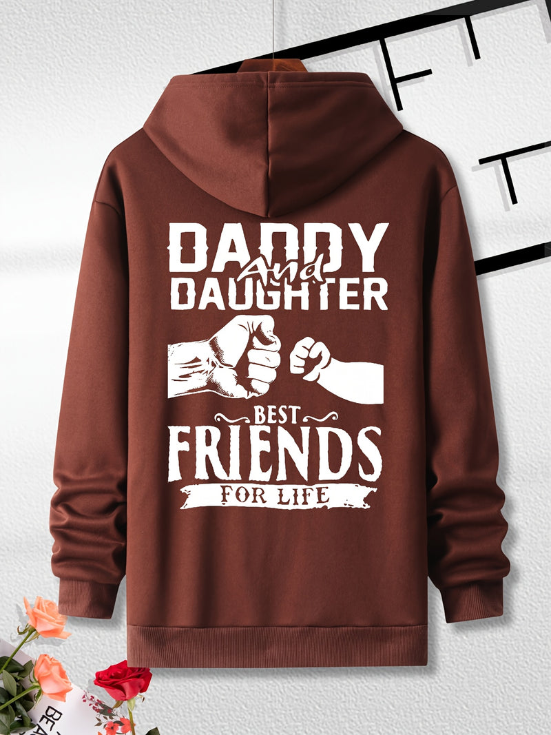 Men's Hooded Sweatshirt with Fashionable Print Design.