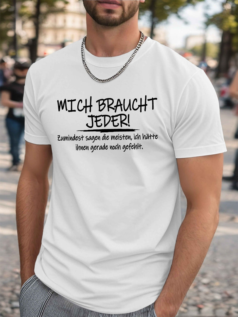 Men’s Funny German Crinkle Plus Size T-Shirt.