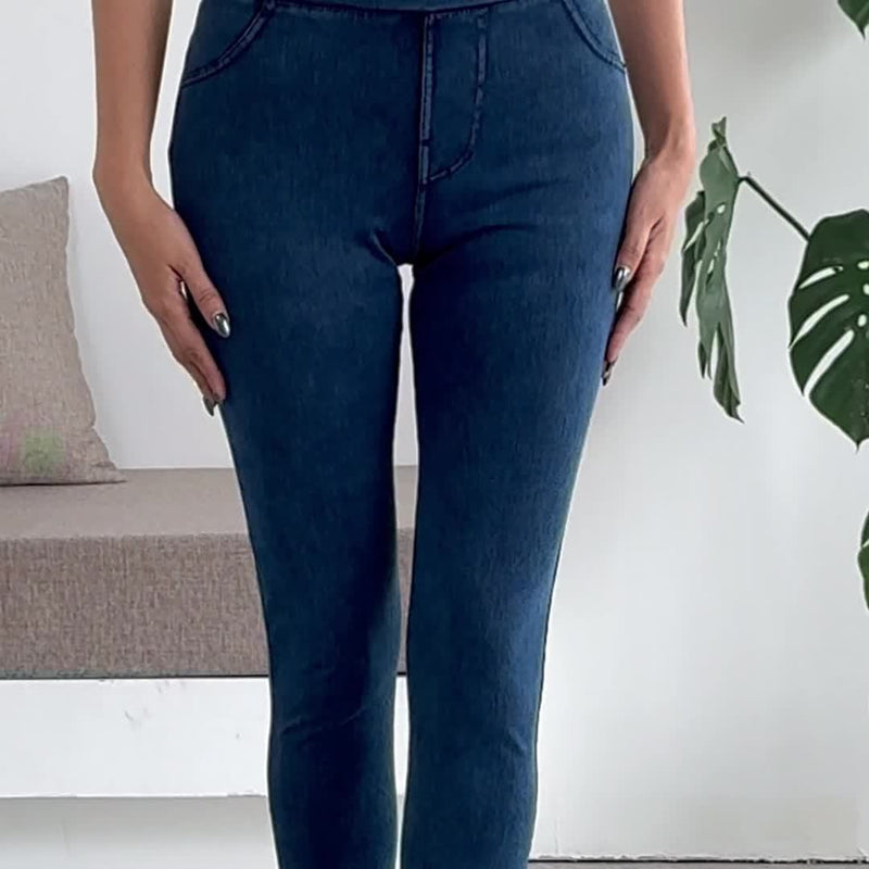 1 Elegant High-Waisted Jeans, for Women Solely.