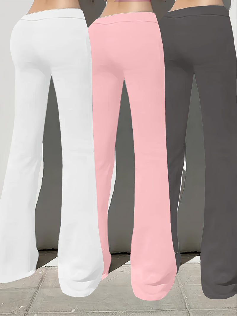 European and American Women's Fashion Flared Straight-Leg Pants.