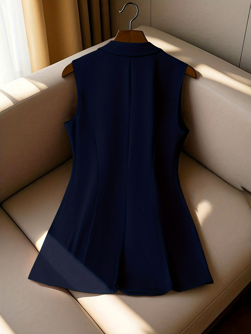 Ladies New Spring, Autumn And Winter Business Elegant Lapel Suit Vest.