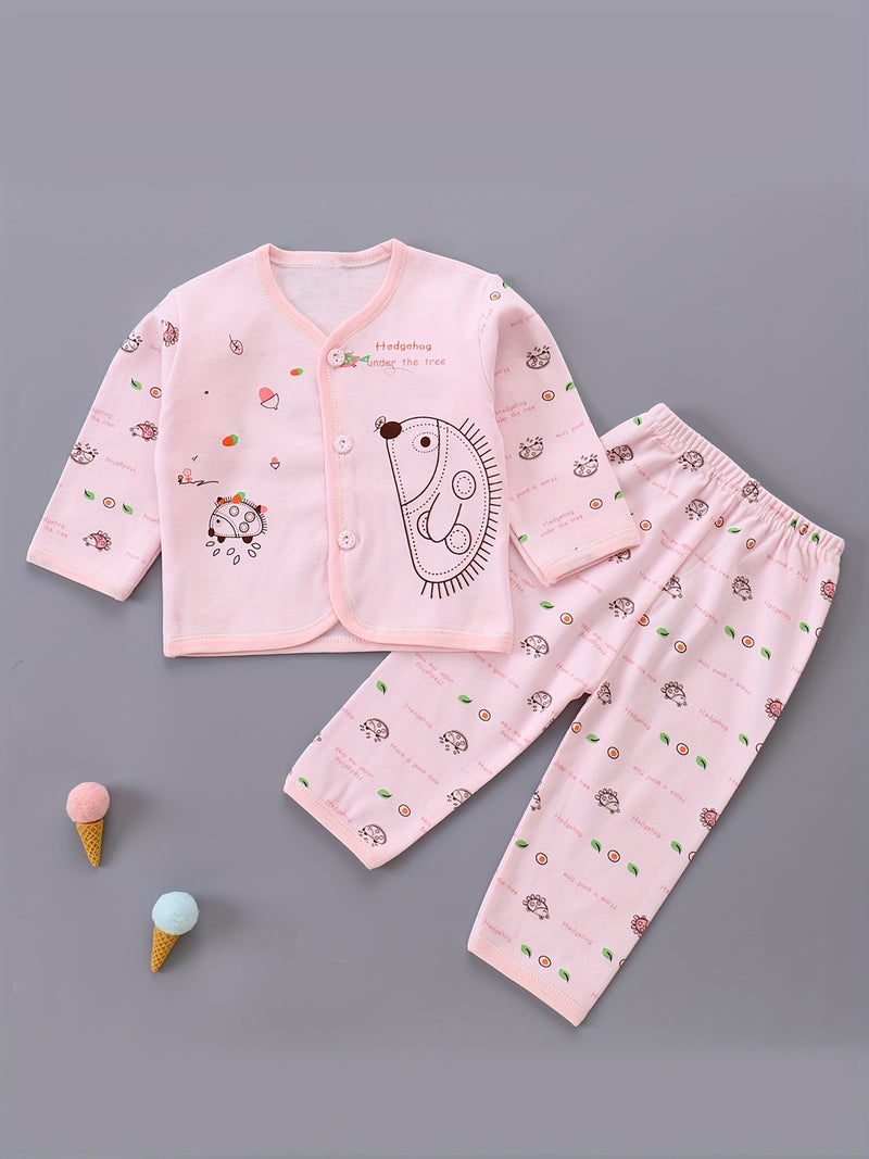 5pcs Baby 0-3m Set, All-Season Casual Outfits for Boys and Girls.