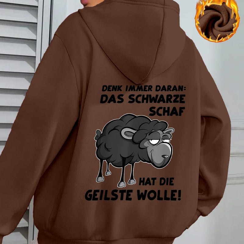 Black Sheep Women's Stylish Casual Sports Hoodie.