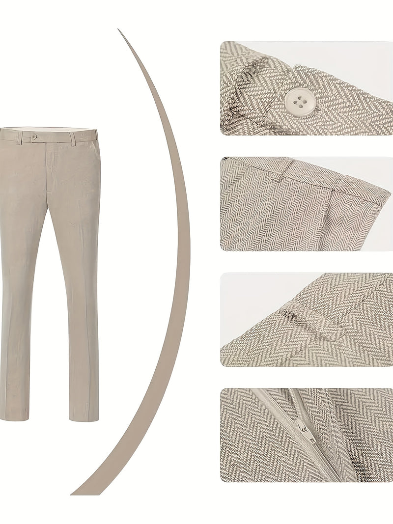 Wool Blend Herringbone Tweed.